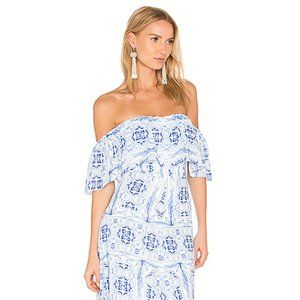 Amanda Uprichard Delilah Maxi Dress in Santorini